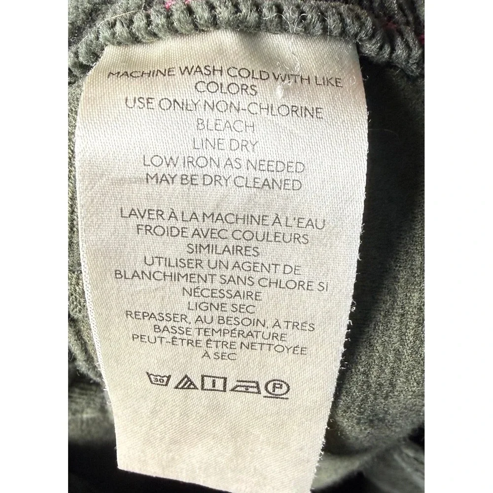 Maeve Anthropologie Colette Cropped Corduroy Pants 29 Green Wide Leg Vtg Soft - Picture 6 of 6